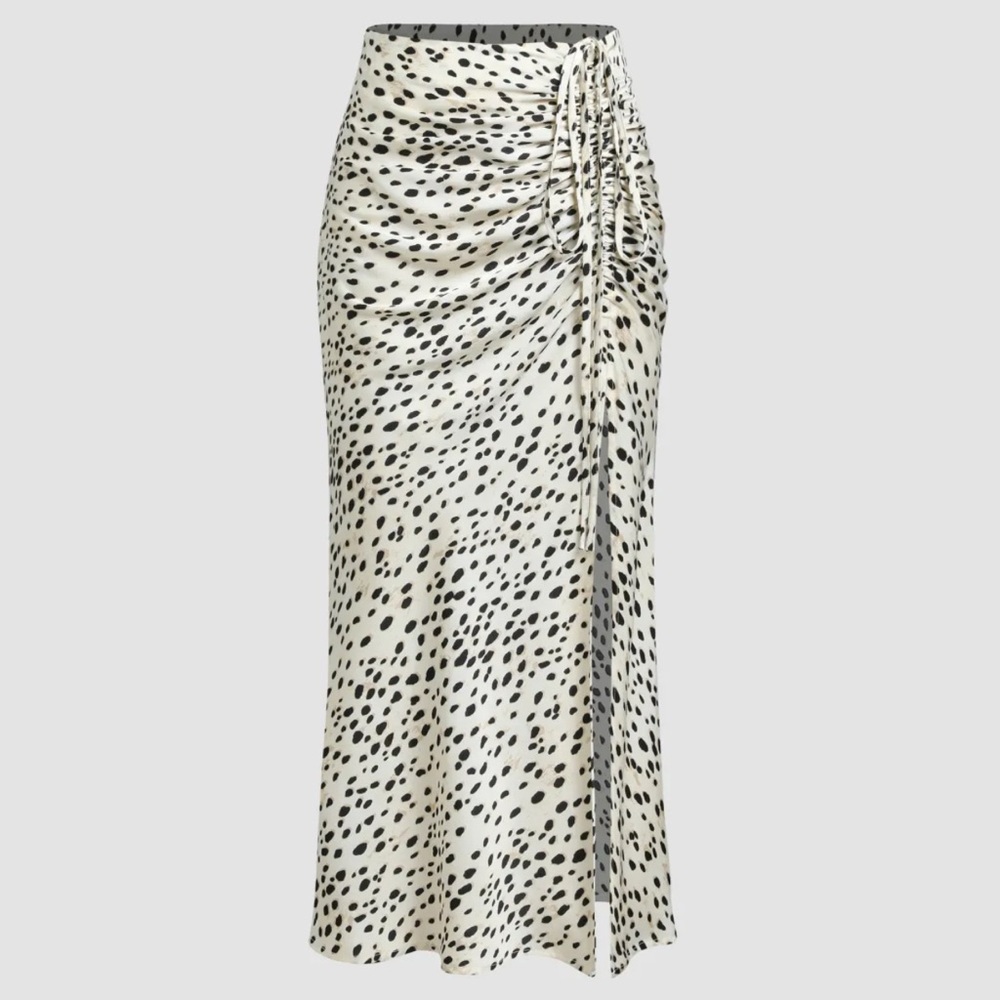 Cider Black and Cream Animal Print Skirt